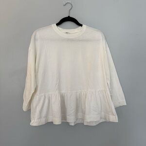 Peplum Long-Sleeve Top